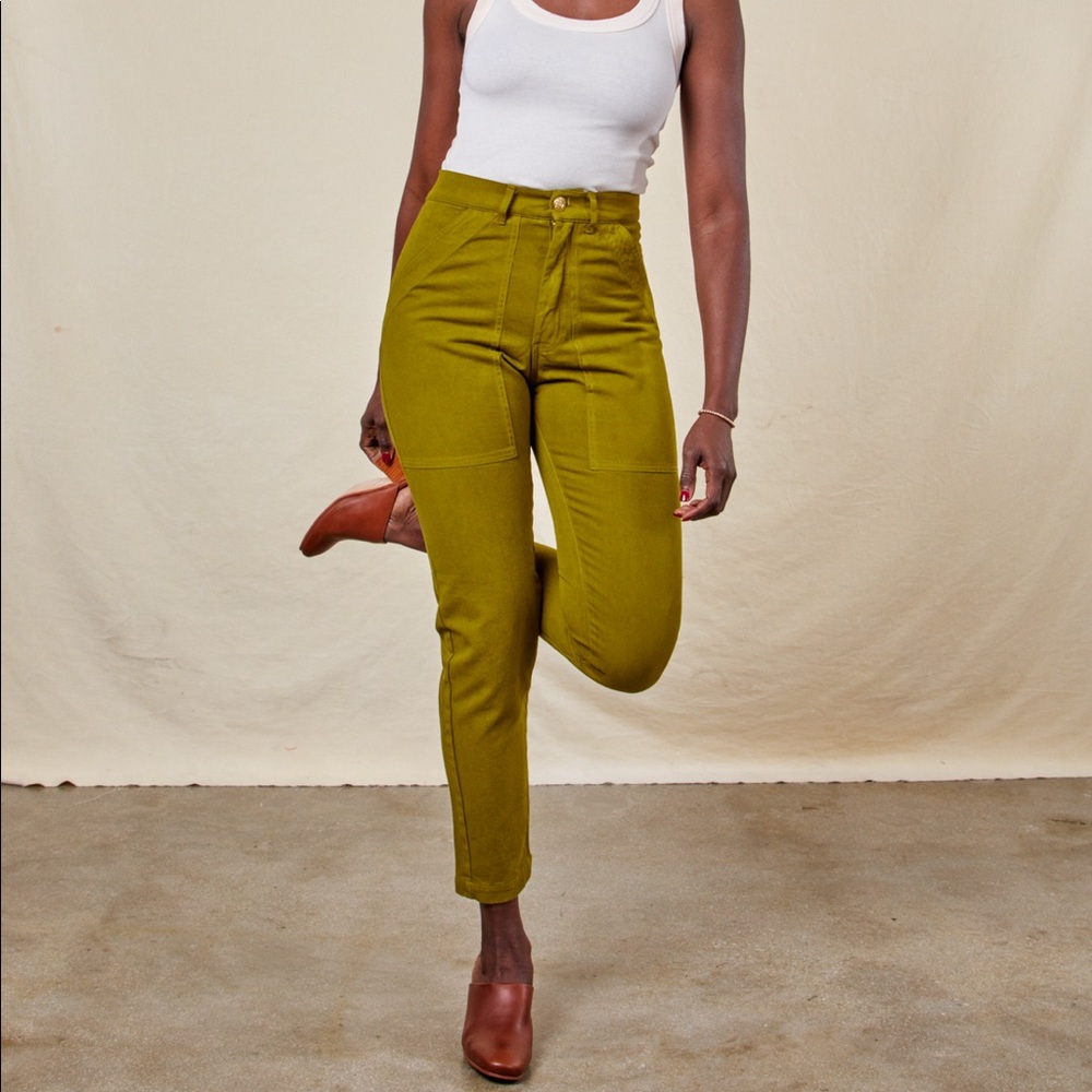 Big Bud Press pencil pants olive green XS